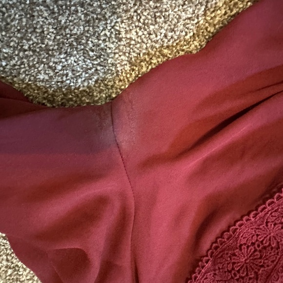 Lauren Conrad size large dress shirt with floral detail - Picture 4 of 4